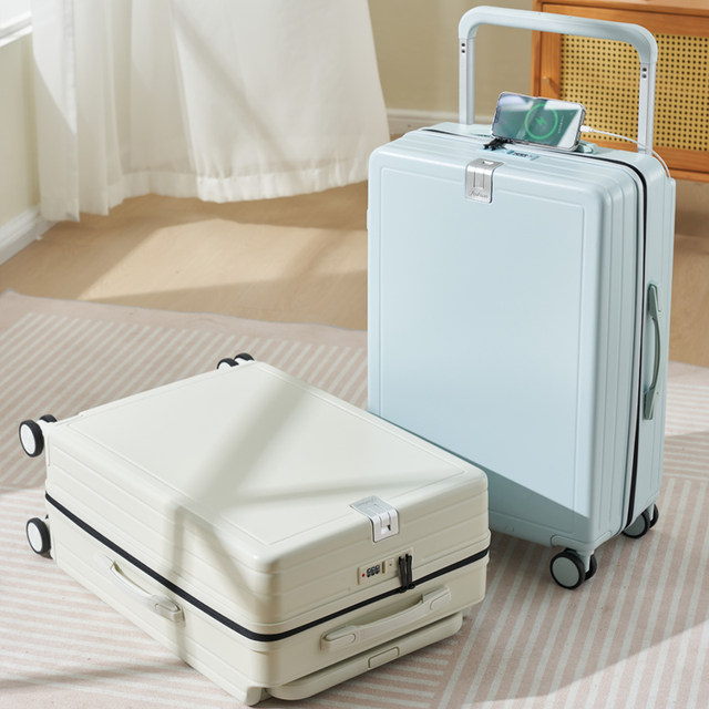 Wide balanced wide trolley suitcase women's 20-inch small boarding case silent universal wheels 24-inch multi-functional trolley case