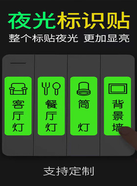 夜光自写开关贴持久家用夜明贴开关贴纸按键夜光贴轻奢标签贴电箱