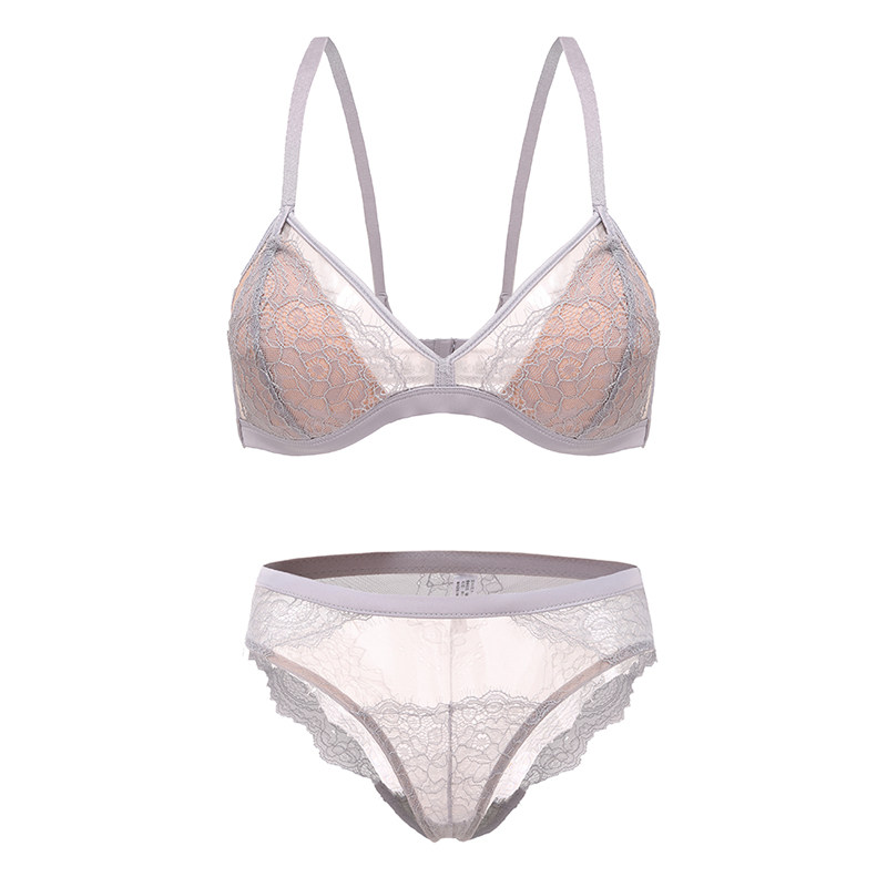 性感情调女聚拢小胸纯欲风薄内衣 夏何夕文胸