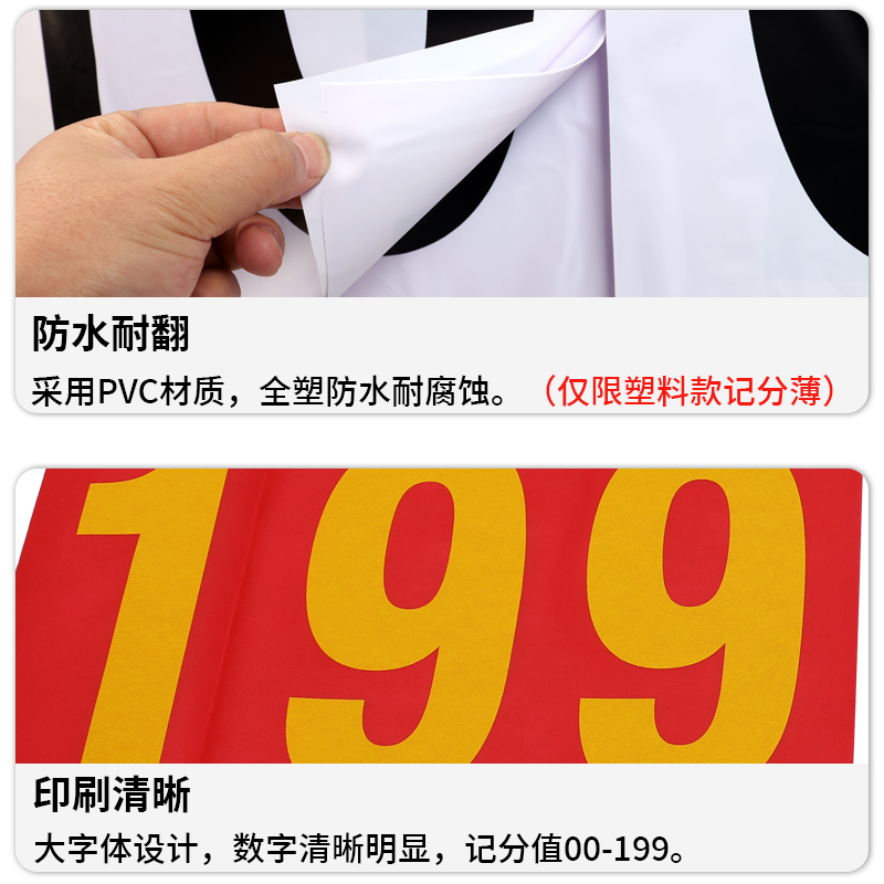 篮球记分牌塑料计分薄布质计分翻分牌球类记分架足球比分牌积分牌-图1