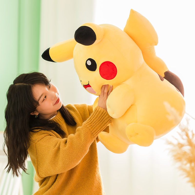 正版宝可梦皮卡丘公仔毛绒玩具娃娃生日礼物女生比卡丘