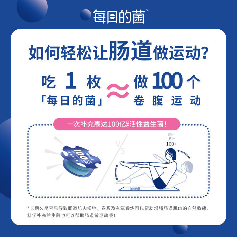 每日的菌小蓝泡大人肠胃益生菌粉糖 每日的菌益生菌