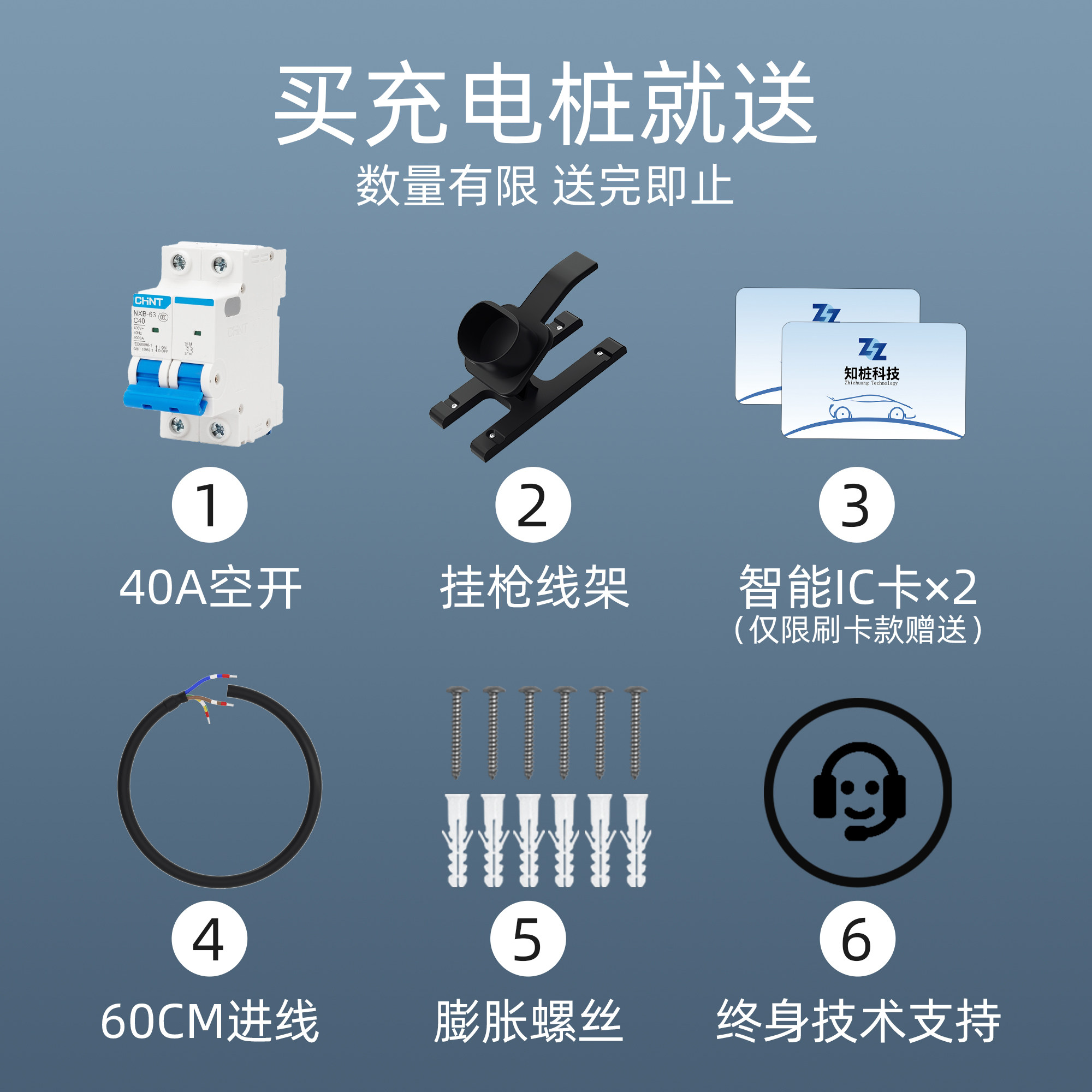 知桩新能源充电桩7kw32A家用电动汽车国标通用充电器220V免接地 - 图0