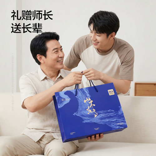 【生日礼物】HLA/海澜之家男士胸包单肩真皮商务斜挎送爸爸老公 - 图2