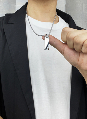 POYO步高升方块轻奢几何金项链