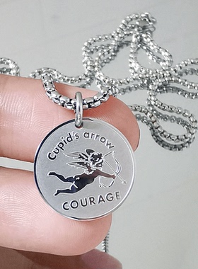 原创设计风项链钛钢情侣饰品吊坠