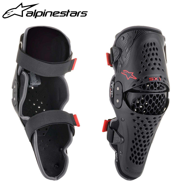 a星alpinestars越野摩托车护膝SX-1 V2骑行护具装备防摔机车护腿