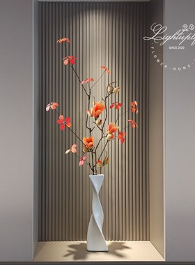 花瓶花艺装饰摆i件竖高长客厅电视柜旁两边入户玄关柜壁龛乔迁新