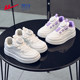 Pull back children's white shoes leather 2025 new autumn girls sneakers button white school shoes men's sports shoes