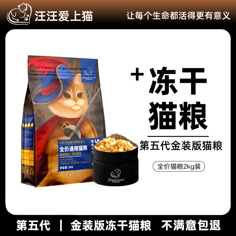 厂家直销猫粮酶解鲜肉 成猫幼猫增肥发腮营养通用型全价冻干粮4斤 - 图1