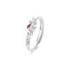 Cartoon childlike little penguin ring cute couple