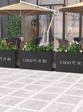 定制户外花箱外摆商业街售楼部成品花盆广场不锈钢花坛园艺花架子