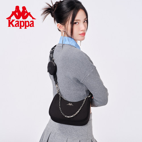 Kappa卡帕 正品新款链条腋下包百搭休闲单肩通勤斜挎包手提包女 - 图1