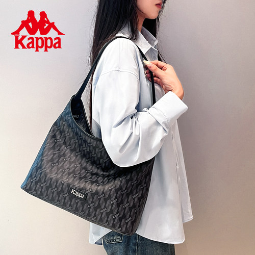 Kappa卡帕 新款HOBO托特包女士高级感老花腋下包大容量通勤单肩包 - 图1