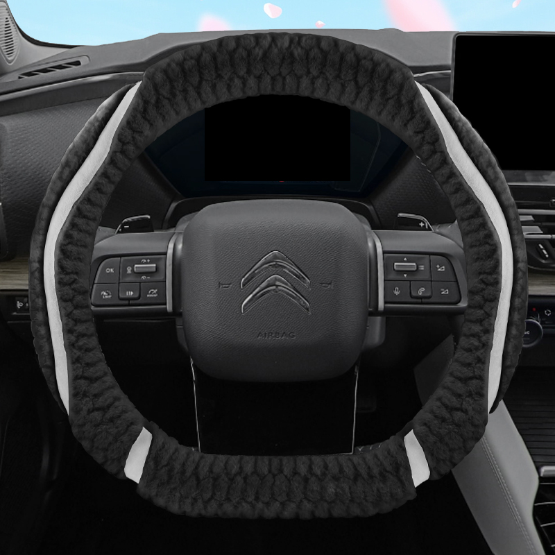 雪铁龙C6 C5 C4L C3-XR爱丽舍C3L专用方向盘套毛绒汽车冬季款保暖 - 图3