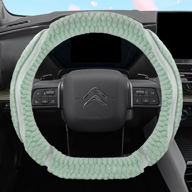 雪铁龙C6 C5 C4L C3-XR爱丽舍C3L专用方向盘套毛绒汽车冬季款保暖 - 图2