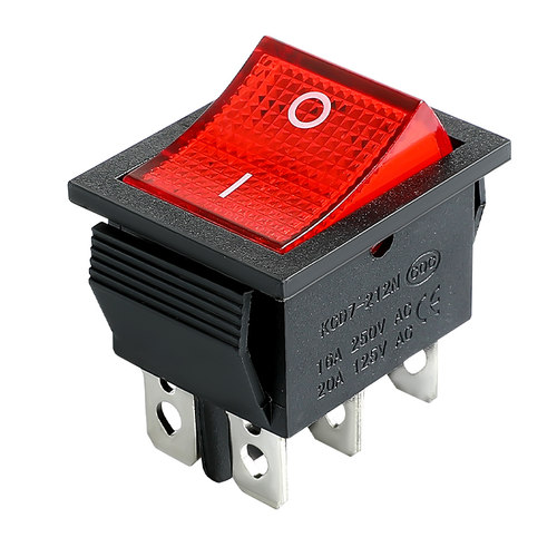 KCD1船型开关4脚2档KCD4翘板开关电源按钮四脚两档船形开关 - 图3