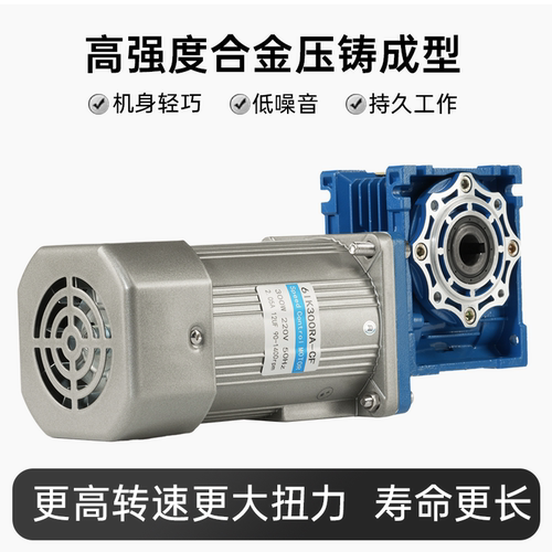 交流减速电机RV030/040/050涡轮蜗杆调速电机减速机可自锁马达 - 图0