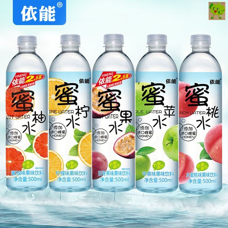 依能蜜桃蜜苹蜜橘蜜柚味500ml*24瓶整箱果味饮料蜂蜜水浙江沪包邮-图0