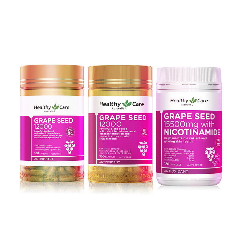 healthy care葡萄籽粉胶囊花青素 HealthyCare海外葡萄籽提取物