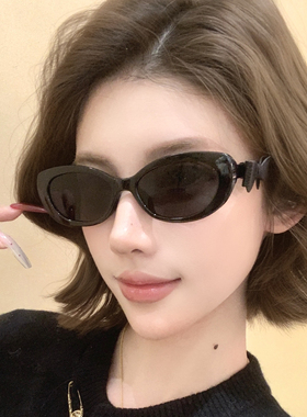 2026新款粉色墨镜女蝴蝶结高级感辣妹网红辛芷蕾同款太阳眼镜显瘦