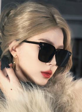 2025新款方框白色墨镜女高级感时尚百搭防晒遮阳辣妹美式太阳眼镜