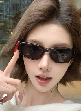 新款y2k辣妹墨镜女款可当发箍ins高级感圆脸显瘦欧美风时髦太阳镜