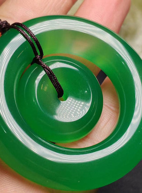 天然红玛瑙平安扣毛衣链吊玉髓