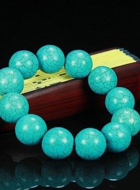 【买一赠六】天然正品原矿绿松石特价男女款属相生肖手链手串新款