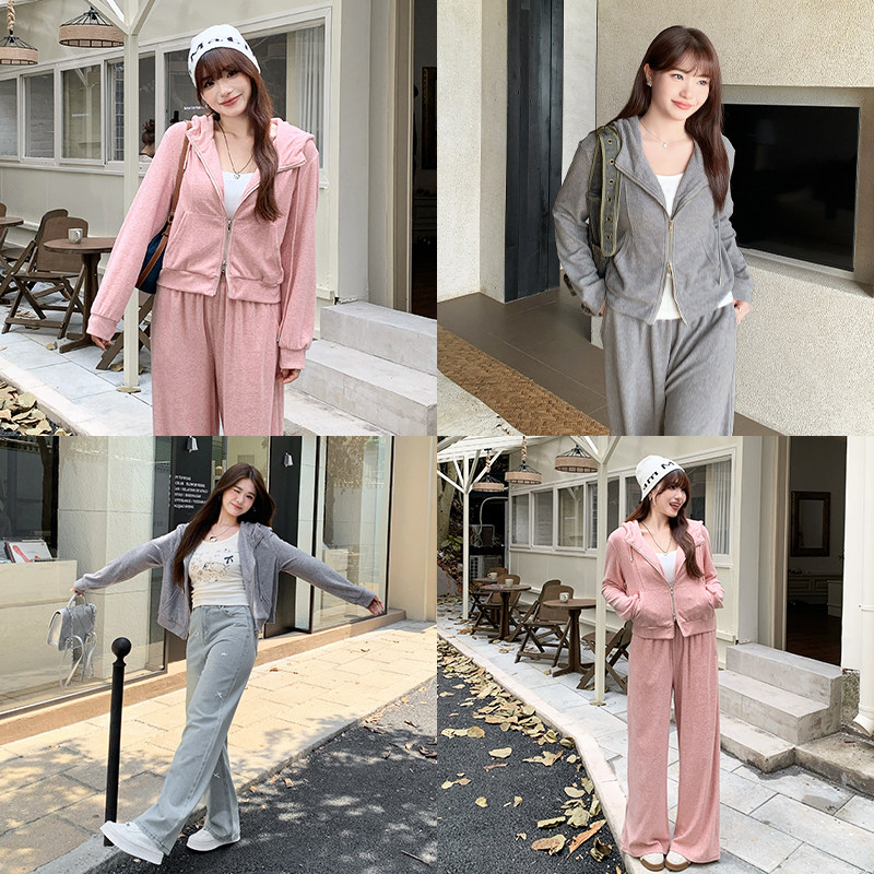 CHANGE大码女装胖mm休闲运动风长袖卫衣外套搭休闲长裤两件套套装,淘宝优惠券,粉丝福利购,淘宝优惠卷