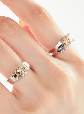 tripletipsy箭矢形拼色戒指