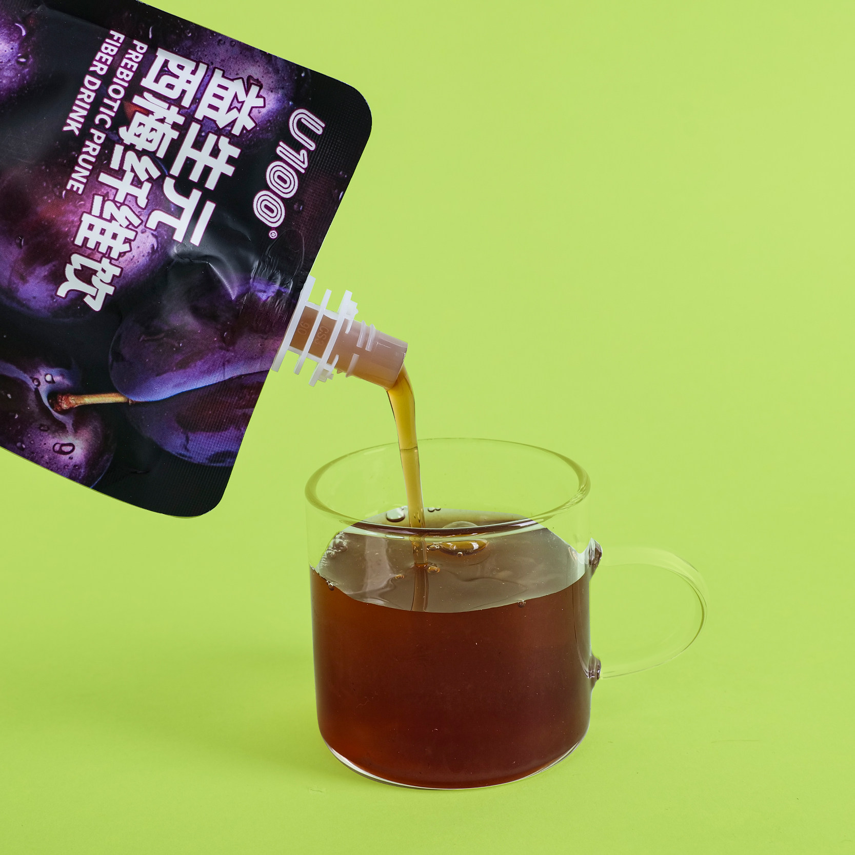 【全国销量第一】U100益生元西梅纤维饮蓝莓汁120ml125ml袋装便携,淘宝优惠券,粉丝福利购,淘宝优惠卷