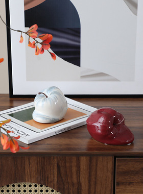 北欧ins风抽象奇趣苹果陶瓷摆件