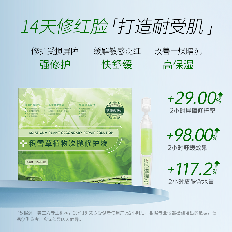 【天猫U先】斐诺秀积雪草小绿管次抛精华液舒缓泛红修护屏障补水 - 图3