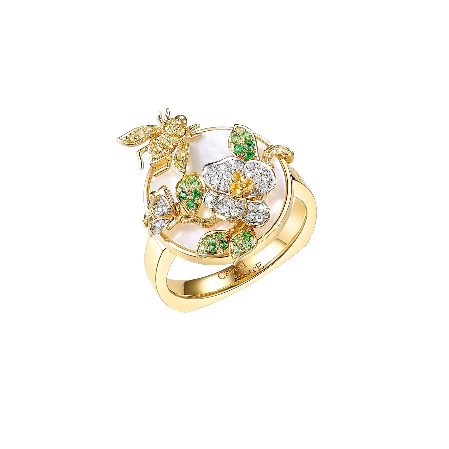 Chucui Gongchun-Canruo Chafang Ring 999 Pure Gold