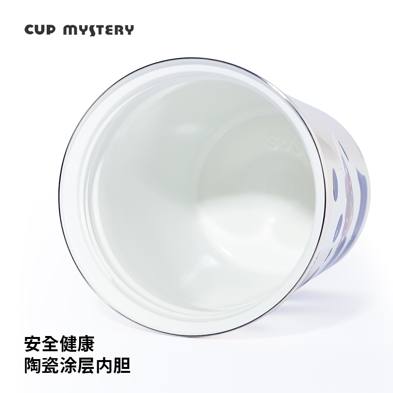 美国CUPMYSTERY熊猫咖啡杯甜甜圈熊陶瓷涂层水杯316女生高颜值保 - 图3