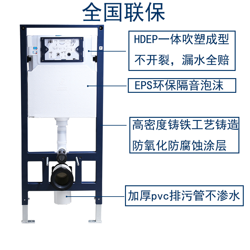 壁挂式马桶家用入墙式隐藏悬挂小户型挂嵌后排挂墙挂壁悬空坐便器-图3