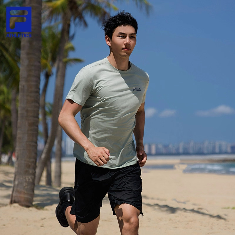 FILA 斐乐男子短袖T恤夏夏户外透气简约运动健身服休闲上衣投篮服,淘宝优惠券,粉丝福利购,淘宝优惠卷