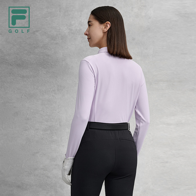 FILA 斐乐官方女子针织长袖POLO衫2026春新款高尔夫运动防晒上衣,淘宝优惠券,粉丝福利购,淘宝优惠卷