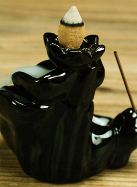 陶瓷倒流香炉沉香檀香创意倒流香粒香薰炉家居办公香道线香插