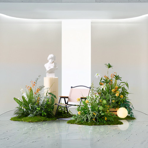 仿真绿植高端轻奢假花草夏季装饰场景布置氛围感美陈道具落地摆件 - 图2