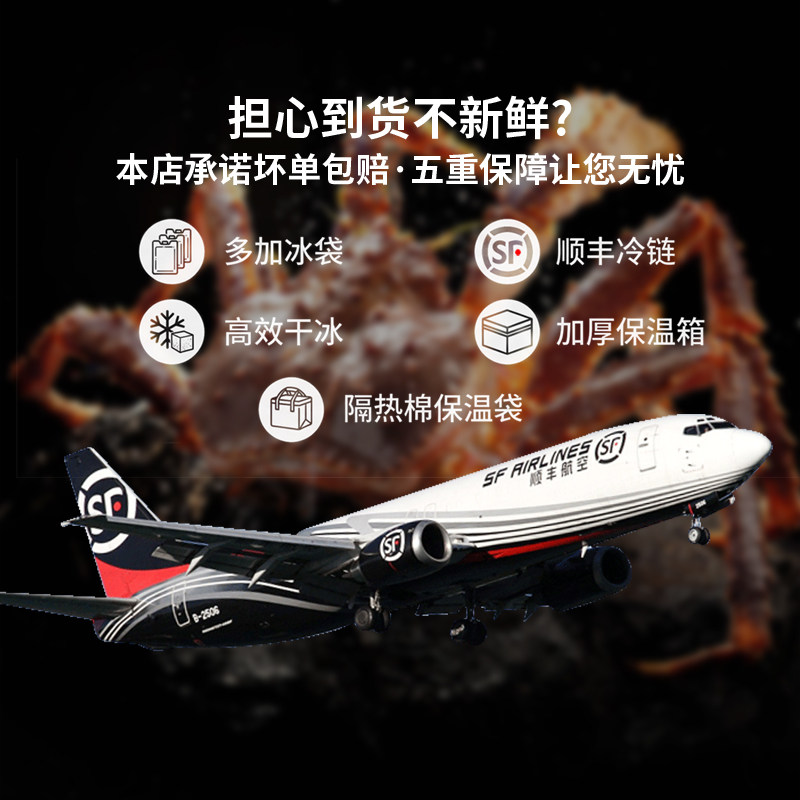 俄罗斯进口帝王蟹鲜活冷冻特大无损皇帝蟹帝皇蟹新鲜礼盒超大螃蟹