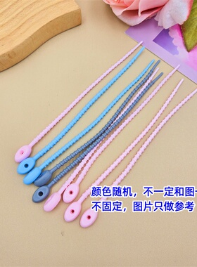 硅胶扎带diy彩色收纳数据线可重复使绕线器理线带绑带钥匙扣挂件