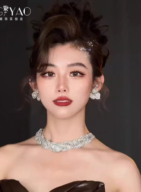 新款新娘头饰高级感闪亮水钻发箍