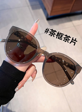 2024新款黑框j墨镜女近视可配带度数防紫外线遮偏光开车太眼镜