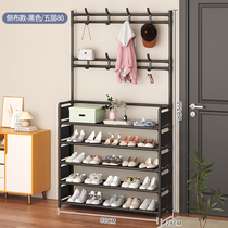 Shoe Rack Domestic Doorway Multilayer New 2023 Imploded Easy rental room with subdoor rear clothes hat rack integrated iron art
