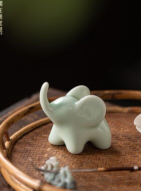 戒指架小象置物架装饰洗手间洗漱台放戒指的摆件首饰收纳托架浴室
