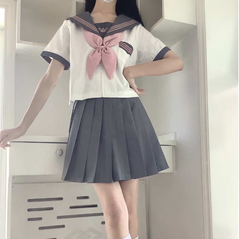 【星遇】星屿星愿原创日系jk制服学院风JK水手服长短袖基础款套装 - 图3