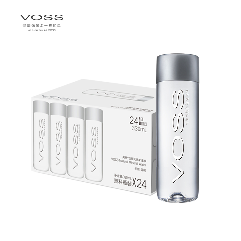 VOSS芙丝天然矿泉水弱碱性水饮用水24瓶