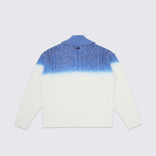 ADERERROR 23FW Rowy 拉链毛衣染色针织开衫宽松染色羊毛混纺外套 - 图1